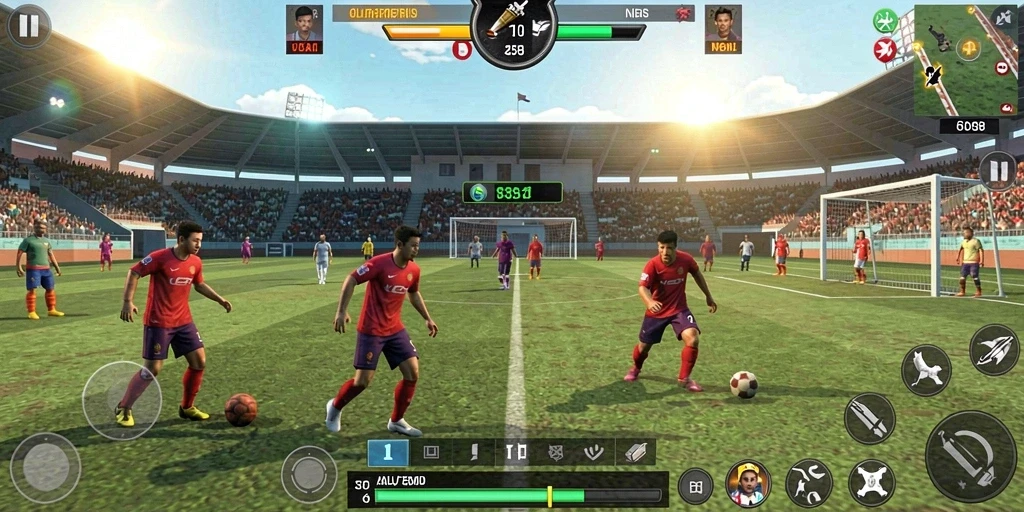 Screenshot menampilkan karakter utama dalam aksi seru.